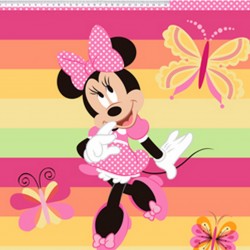 MI005C01 COLEÇÃO DISNEY   MINNIE E BORBOLETAS PAINEL DIGITAL   ( PAINEL  1,48 X 0,98   ALMOFADAS   0,49 X 0,49 )