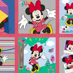 MI007C01 COLEÇÃO DISNEY   MINNIE FUNNY PAINEL DIGITAL  ( PAINEL  1,48 X 0,98   ALMOFADAS   0,49 X 0,49 )RAPPORT