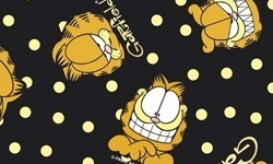 GA011C01 Coleção Garfield garfield com poá amarelo