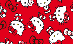 hk002c02 Coleção hello kitty lances fd vermelho