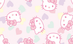 hk006c02 Coleção hello kitty love fd rosa