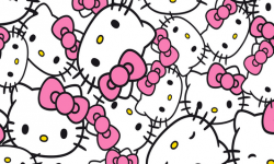 hk001c01 Coleção hello kitty heads fd branco